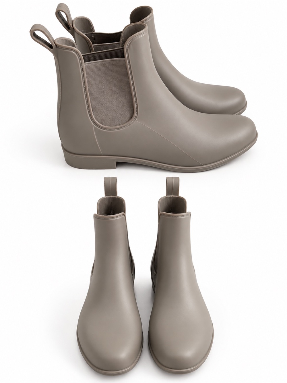 Women's Taupe Chelsea Ankle Rain Booties